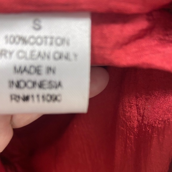 Dick and Jayne Los Angeles button up vintage red trenchcoat women’s size small - Picture 4 of 7